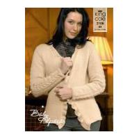 King Cole Ladies Cardigans Baby Alpaca Knitting Pattern 3106 DK