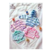 King Cole Baby Jacket, Sweaters & Cardigan Big Value Knitting Pattern 2887 DK