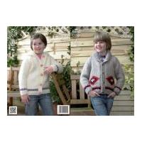 King Cole Childrens Jackets Big Value Knitting Pattern 3821 Super Chunky