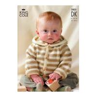 King Cole Baby Raglan Sweaters & Jackets Big Value Knitting Pattern 2821 DK
