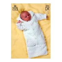King Cole Baby Sweater, Jacket & Sleeping Bag Comfort Knitting Pattern 2823 DK