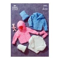 king cole baby sweater jacket mitts hat big value knitting pattern 290 ...