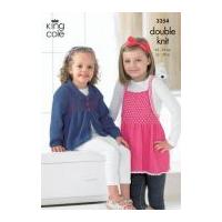 King Cole Girls Cardigan & Top Bamboo Cotton Knitting Pattern 3354 DK