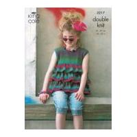 king cole girls top cardigan riot knitting pattern 3217 dk