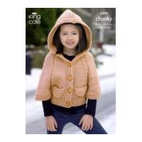 King Cole Childrens Hooded Jacket & Sweater Comfort Knitting Pattern 3305 Chunky
