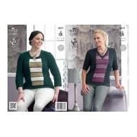 King Cole Ladies Tunic & Sweater Merino Knitting Pattern 3877 DK