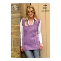 king cole ladies waistcoat slipover merino blend knitting pattern 3544 ...