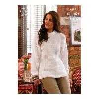 King Cole Ladies Cardigan & Sweater Glitz Knitting Pattern 3584 DK