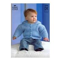 King Cole Baby Jacket, Coat & Sweater Big Value Knitting Pattern 2786 DK
