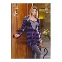 King Cole Ladies & Girls Cardigan & Sweater Galaxy Knitting Pattern 3671 DK