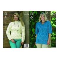 King Cole Ladies Sweater & Tunic Big Value Knitting Pattern 3625 Chunky