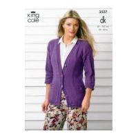 King Cole Ladies Cardigan & Top Smooth Knitting Pattern 3527 DK