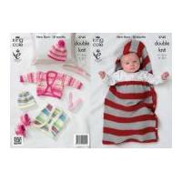 King Cole Baby Boleros, Snuggle Bag, Hat & Booties Comfort Knitting Pattern 3742 DK