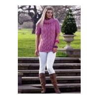 King Cole Ladies Sweaters Maxi Lite Knitting Pattern 3574 Super Chunky