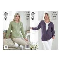 King Cole Ladies Sweater & Cardigan Baby Alpaca Knitting Pattern 3814 DK