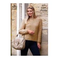 King Cole Ladies Jacket & Sweater Maxi Lite Knitting Pattern 3572 Super Chunky