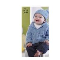 King Cole Baby Jacket, Hat & Blanket Cottonsoft Knitting Pattern 3513 DK