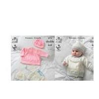 king cole baby dress jacket hats glitz knitting pattern 3773 dk