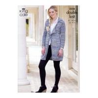 king cole ladies jackets merino knitting pattern 3356 dk