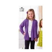 King Cole Girls Cardigan & Top Bamboo Cotton Knitting Pattern 3349 DK