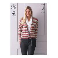 King Cole Ladies Cardigan & Waistcoat Merino Knitting Pattern 3630 DK