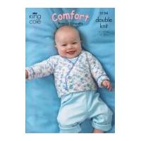 King Cole Baby Jacket, Sweater, Tank Top & Dress Comfort Knitting Pattern 3154 DK