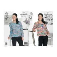 King Cole Ladies Cardigan & Sweater Bamboozle Knitting Pattern 4044 Chunky