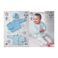 King Cole Baby Sweater, Cardigan & Hat Cuddles Knitting Pattern 4002 DK
