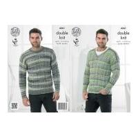 King Cole Mens Sweaters Drifter Knitting Pattern 4261 DK