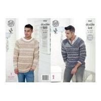 king cole mens sweaters vogue knitting pattern 4461 dk