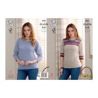 King Cole Ladies Sweaters Panache Knitting Pattern 4683 DK