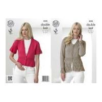 King Cole Ladies Cardigans Cottonsoft Knitting Pattern 4345 DK