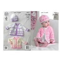 King Cole Baby Matinee Coats, Cardigans, Beret & Hat Comfort Knitting Pattern 4215 DK