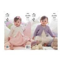 King Cole Baby & Girls Cardigans Glitz Knitting Pattern 3995 DK