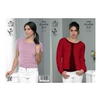 king cole ladies cardigan top smooth knitting pattern 3944 dk