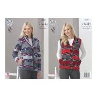 king cole ladies cardigan waistcoat big value knitting pattern 4344 ch ...
