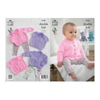 king cole baby cardigans big value knitting pattern 4152 dk