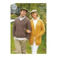 King Cole Ladies & Mens Cardigan & Sweater Merino Knitting Pattern 4372 DK