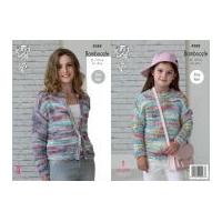 King Cole Ladies & Girls Sweater & Cardigan Bamboozle Knitting Pattern 4388 Chunky