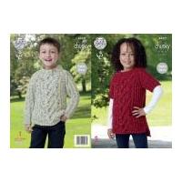 king cole childrens sweater tunic knitting pattern 4420 chunky