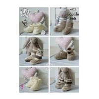 king cole baby socks booties shoes cherished knitting pattern 4652 dk