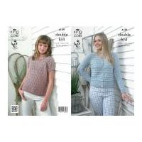 king cole ladies sweater cardigan authentic knitting pattern 4129 dk