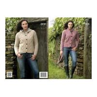 King Cole Ladies & Girls Jackets Fashion Knitting Pattern 3966 Aran