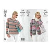 King Cole Ladies Cardigan & Sweater Drifter Knitting Pattern 4250 DK