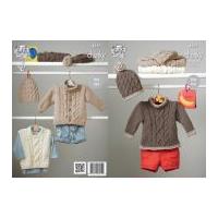 King Cole Baby Sweater, Jacket & Hat Comfort Knitting Pattern 4227 Chunky