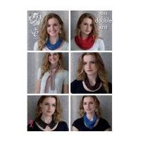 king cole ladies snood collar scarves smooth knitting pattern 4392 dk