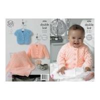 King Cole Baby Cardigans & Blanket Big Value Knitting Pattern 4396 DK