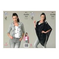 King Cole Ladies Cardigans & Wrap Galaxy Knitting Pattern 4411 DK