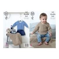 King Cole Baby Sweaters & Blankets Cherished Knitting Pattern 4649 DK