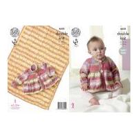 King Cole Baby Jacket & Blanket Splash Knitting Pattern 4658 DK